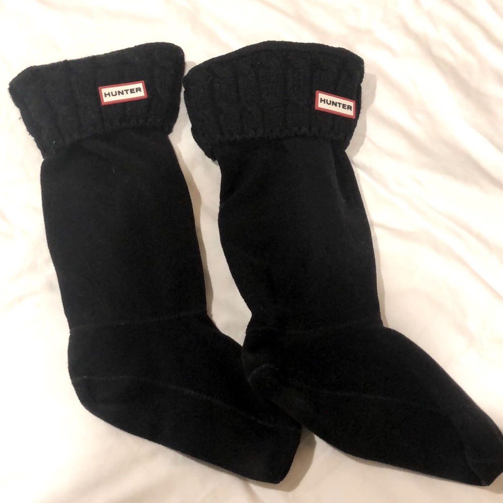 Hunter Tall Black Boot Socks -size L